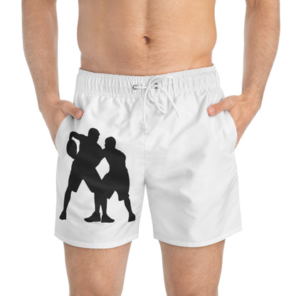 Swim Trunks: Basketball White