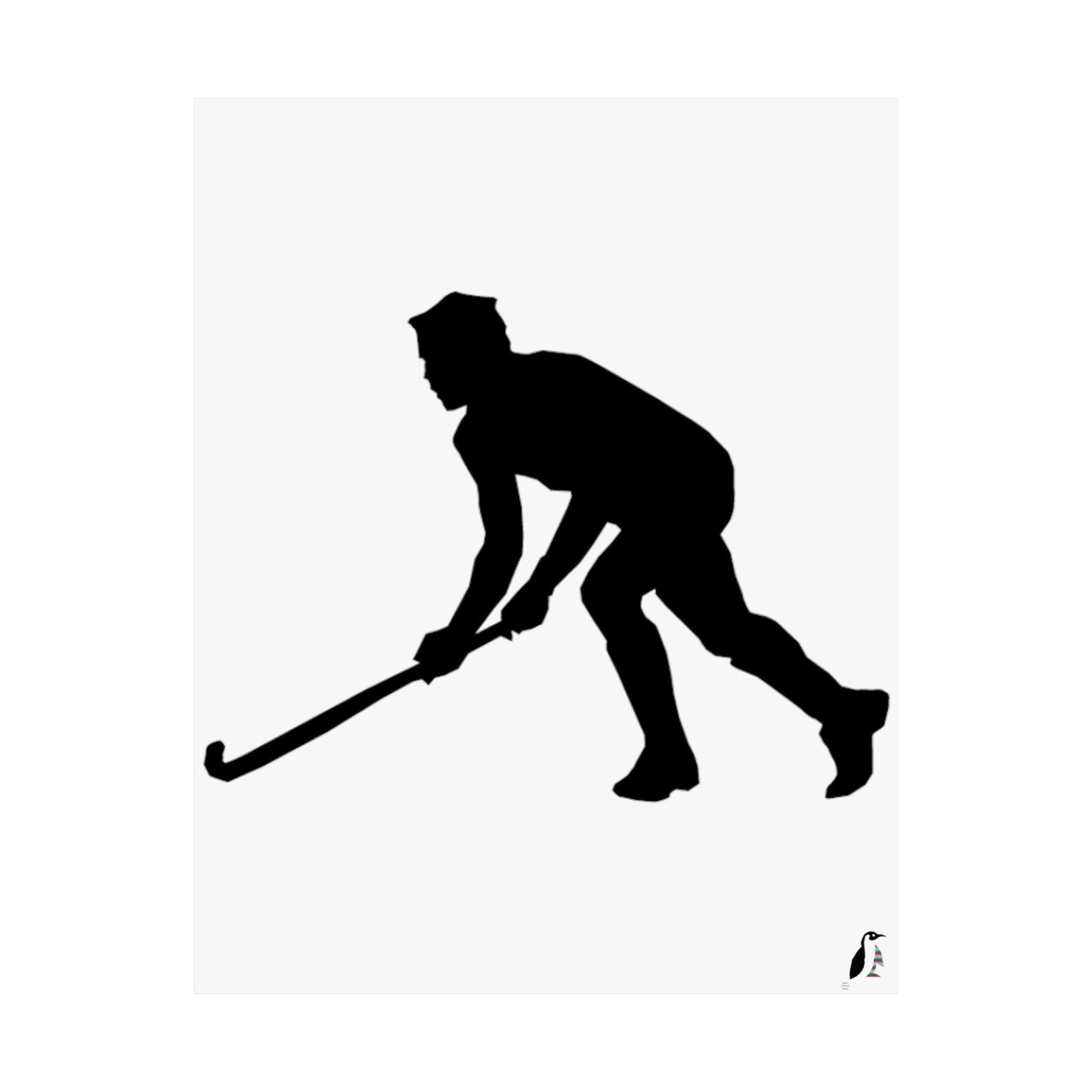 Premium Matte Vertical Posters: Hockey White
