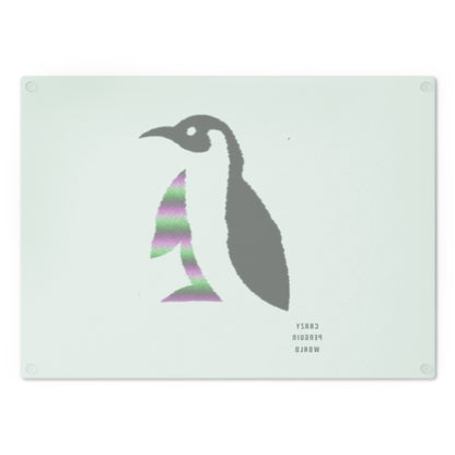 Cutting Board: Crazy Penguin World Logo