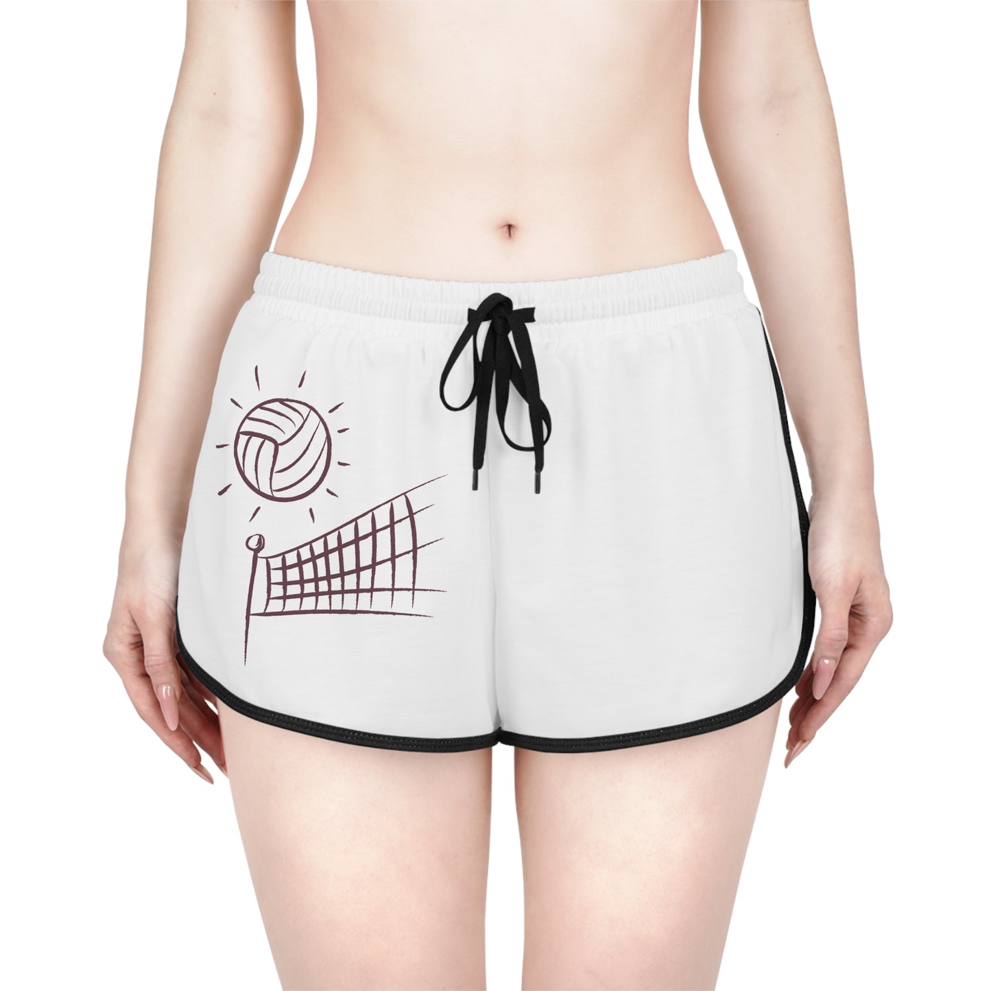 Women's Relaxed Shorts: Volleyball White