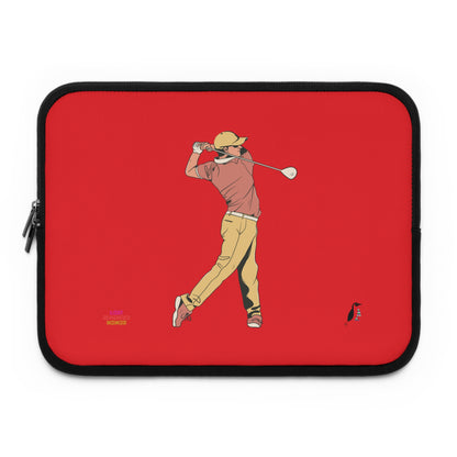 Laptop Sleeve: Golf Red