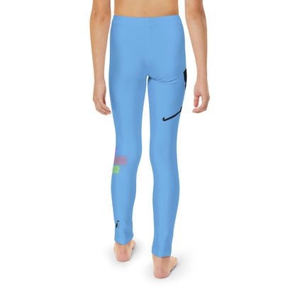 Youth Full-Length Leggings: Hockey Lite Blue