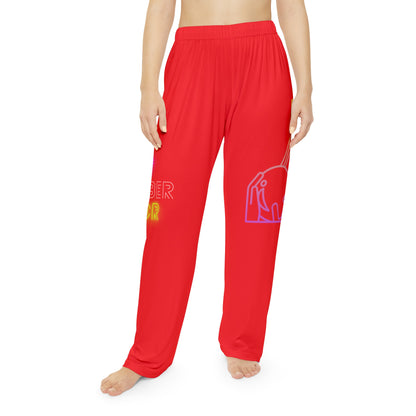 Women's Pajama Pants: Bowling Red