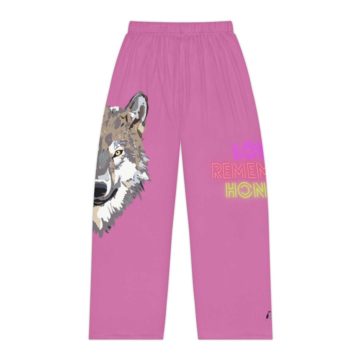 Pambabaeng Pajama Pants: Wolves Pink 