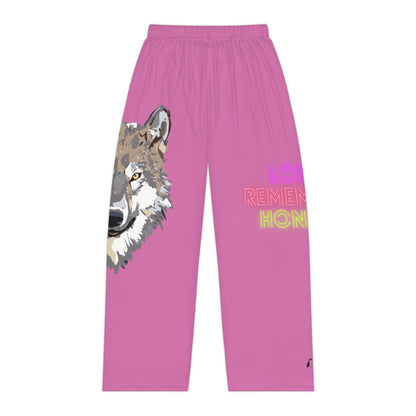 Women's Pajama Pants: Wolves Pink