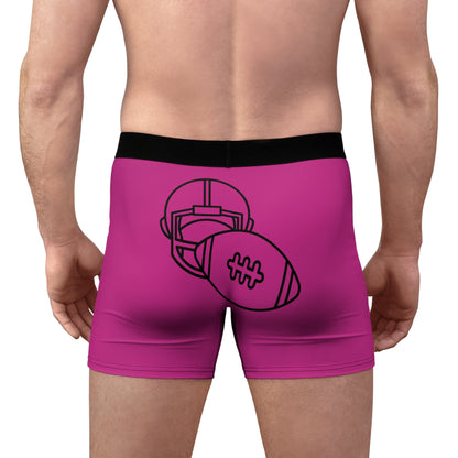 Men's Boxer Briefs Football White Pink