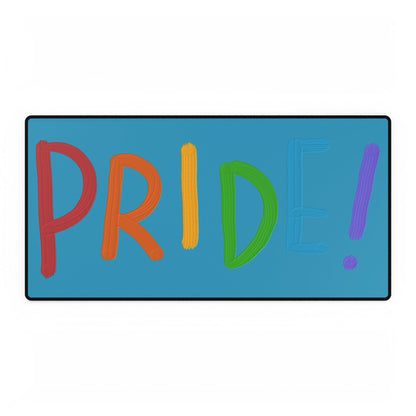 Desk Mats: LGBTQ Pride Turquoise