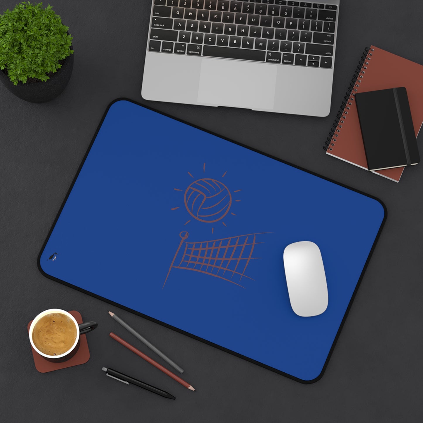 Desk Mat: Volleyball Dark Blue