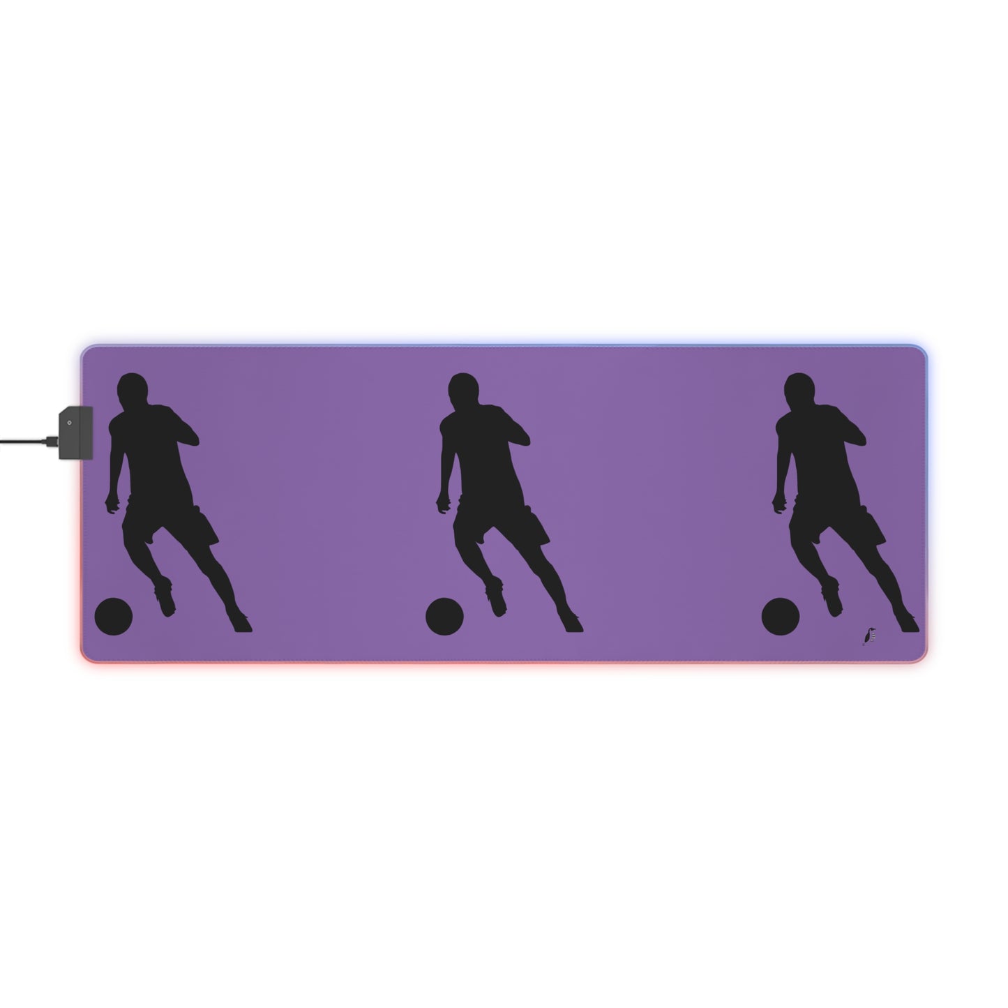 LED Gaming Mouse Pad: Soccer Lite Purple