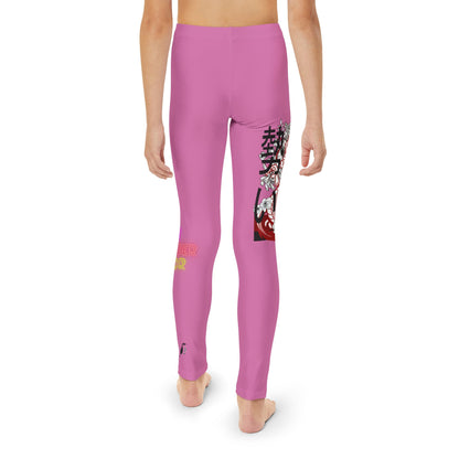 Youth Full-Length Leggings: Dragons Lite Pink