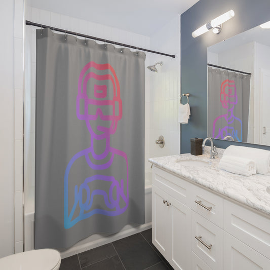 Shower Curtains: #1 Gaming Grey