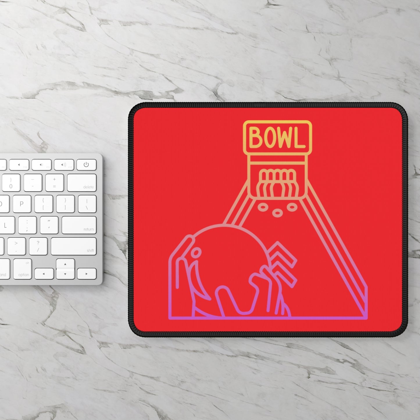 Gaming Mouse Pad: Bowling Red