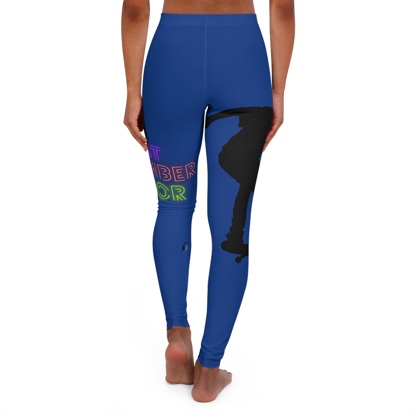 Women's Spandex Leggings: Skateboarding Dark Blue