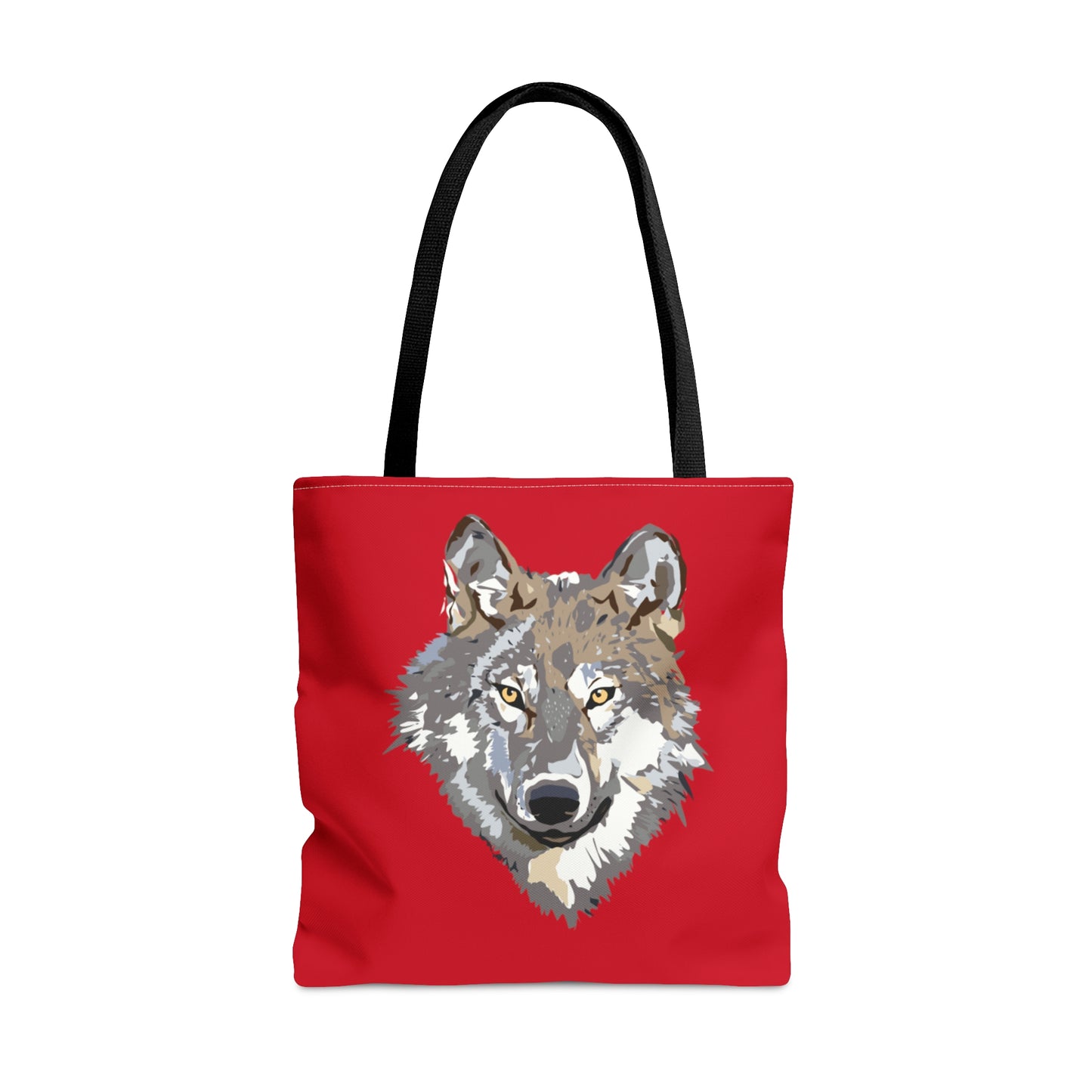 Tote Bag: Wolves Dark Red