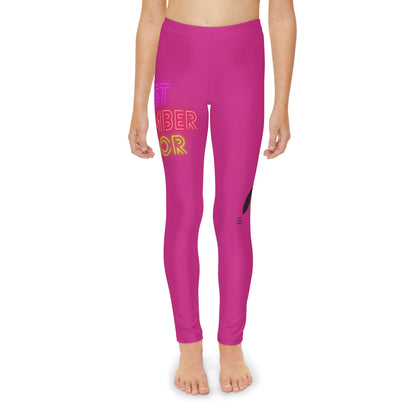 Youth Full-Length Leggings: Lost Remember Honor Pink