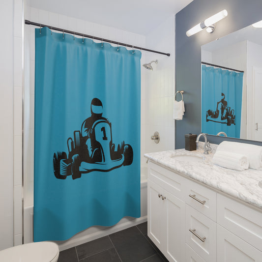 Shower Curtains: #1 Racing Turquoise