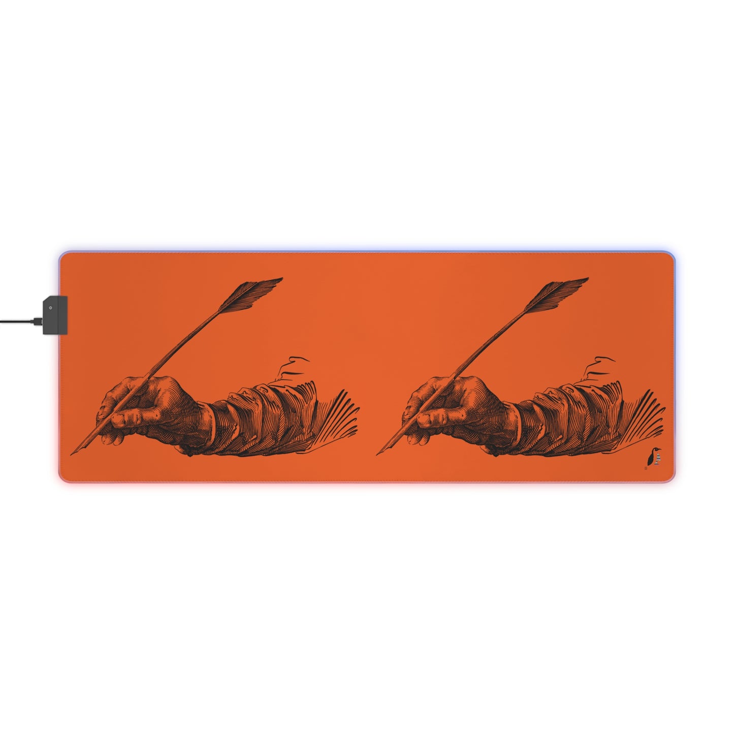 LED Gaming Mouse Pad: Writing Orange