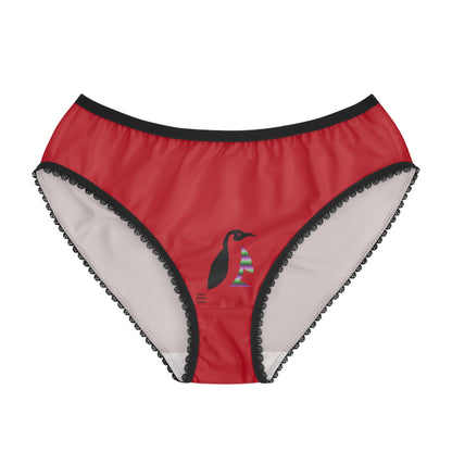 Women's Briefs: Volleyball Dark Red