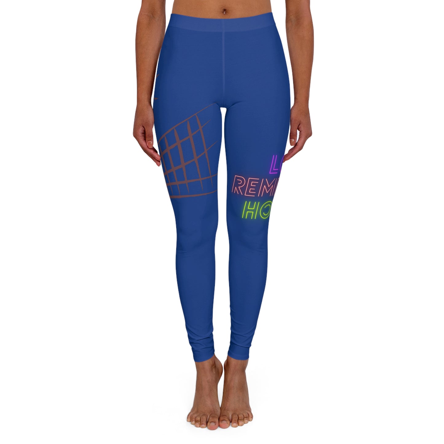 Women's Spandex Leggings: Volleyball Dark Blue