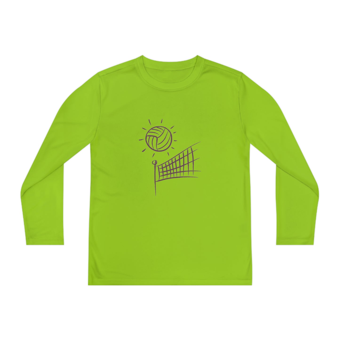 Youth Long Sleeve Competitor Tee: Volleyball