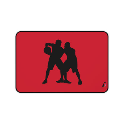 Desk Mat: Basketball Dark Red