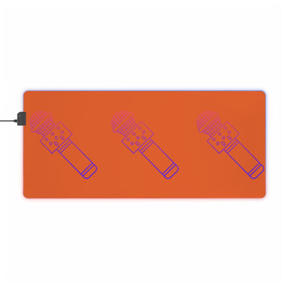 LED Gaming Mouse Pad: Music Orange