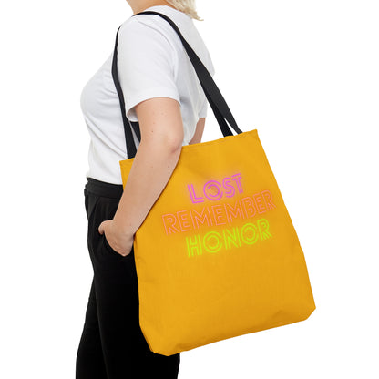 Tote Bag: Lost Remember Honor Yellow