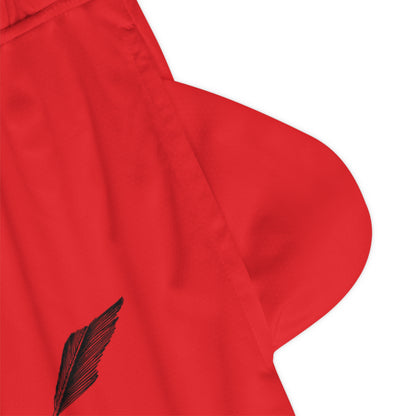 Basketball Rib Shorts: Writing Red