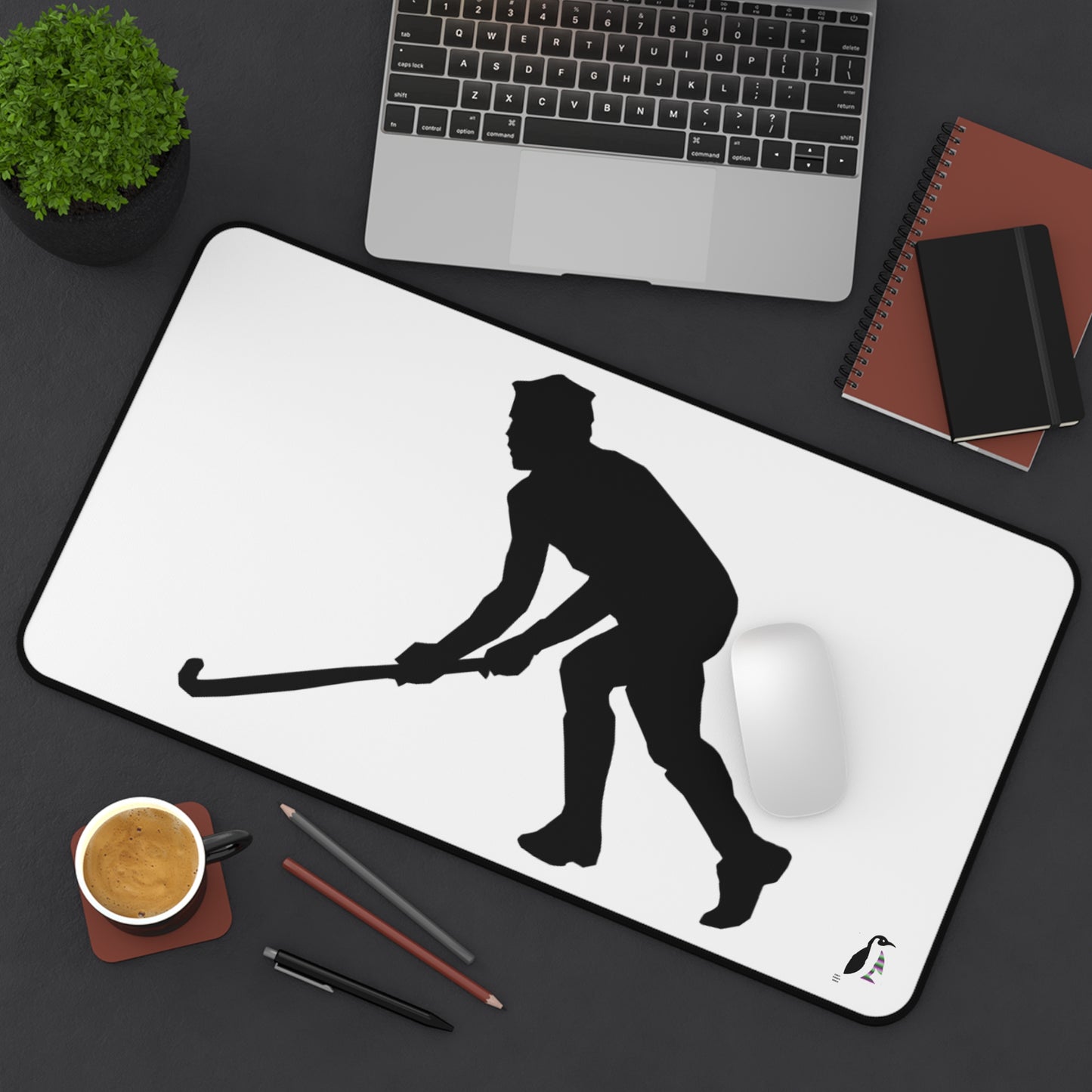 Desk Mat: Hockey White