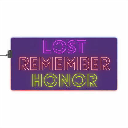 LED Gaming Mouse Pad: Lost Remember Honor Purple