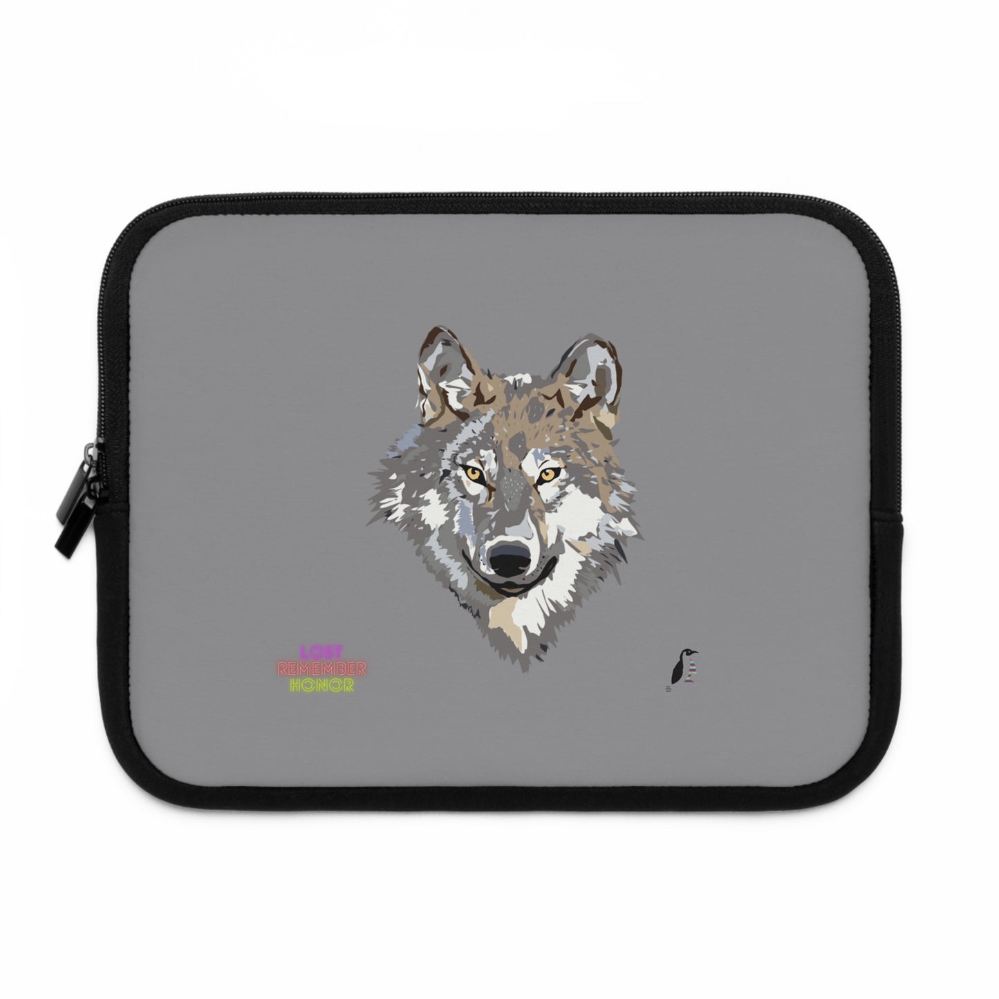 Laptop Sleeve: Wolves Grey