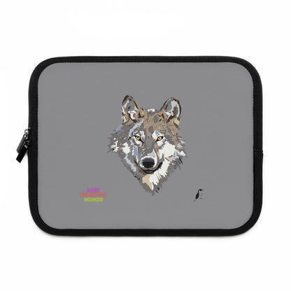 Laptop Sleeve: Wolves Grey