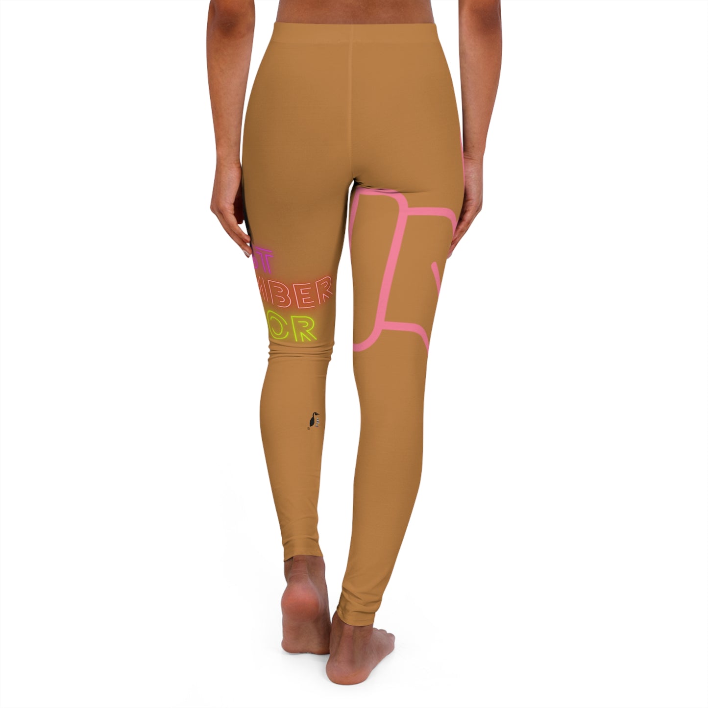 Women's Spandex Leggings: Fight Cancer Lite Brown