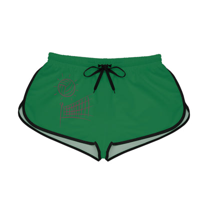 Women's Relaxed Shorts: Volleyball Dark Green
