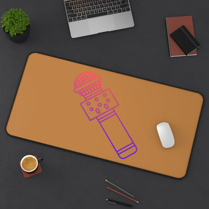 Desk Mat: Music Lite Brown