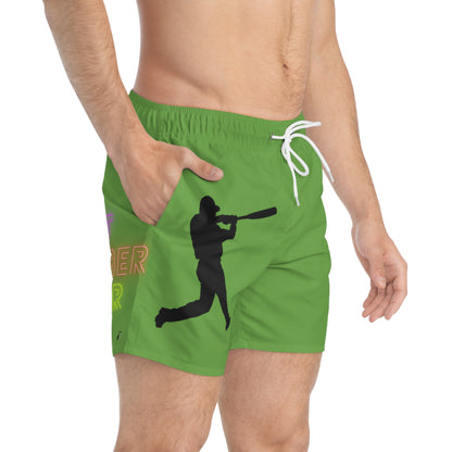 Swim Trunks: Baseball Green