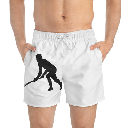 Swim Trunks: Hockey White