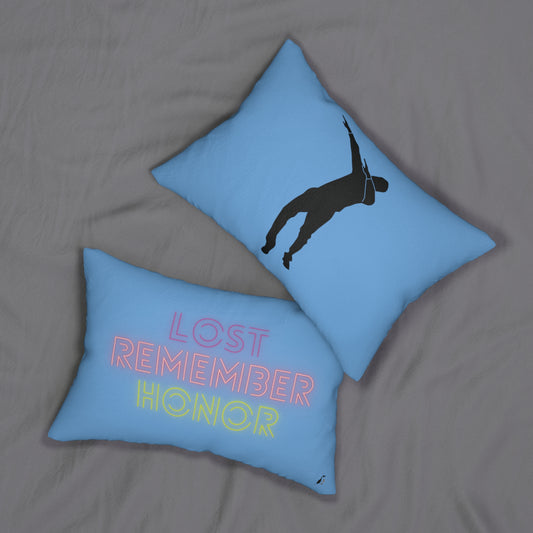 Spun Polyester Lumbar Pillow: Dance Lite Blue