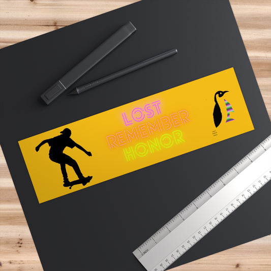Bumper Stickers: Skateboarding Yellow