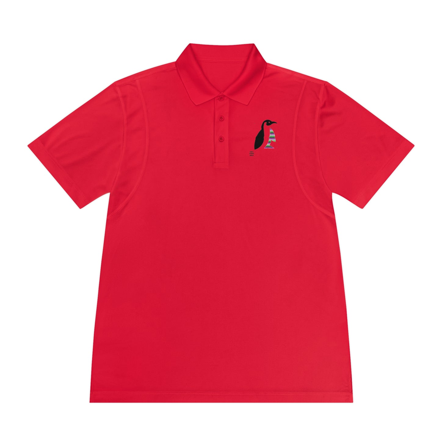 Men's Sport Polo Shirt: Crazy Penguin World Logo #2