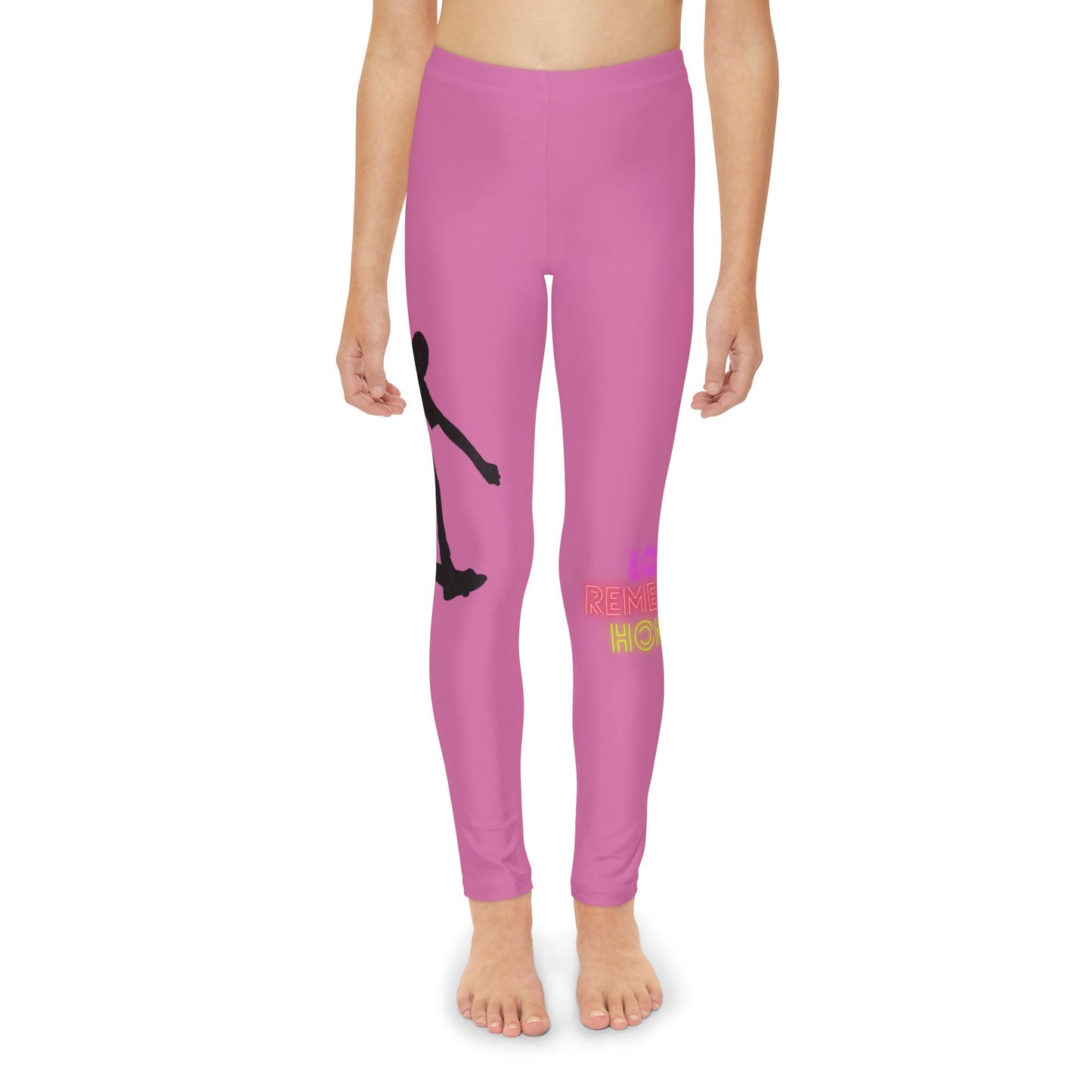 Youth Full-Length Leggings: Skateboarding Lite Pink