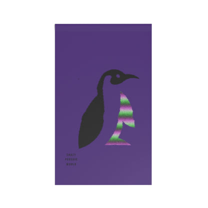 House Banner: Crazy Penguin World Logo Purple