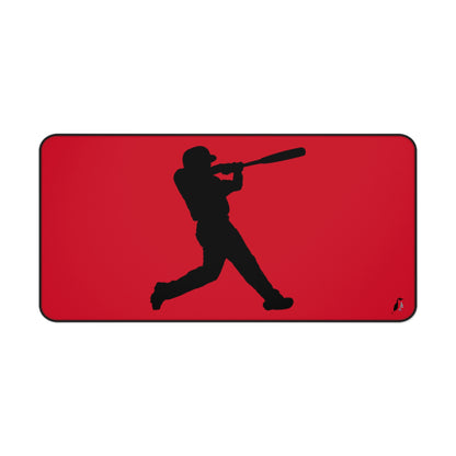 Desk Mat: Baseball Dark Red