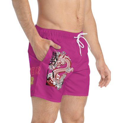 Swim Trunks: Dragons Pink