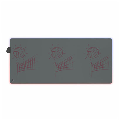 LED Gaming Mouse Pad: Volleyball Dark Grey