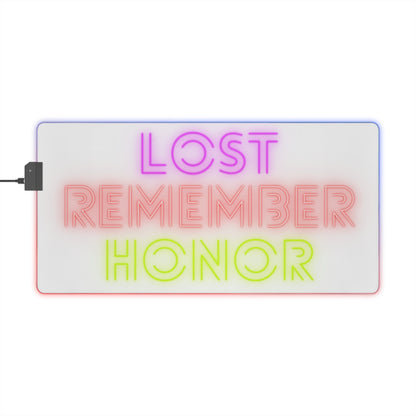 LED Gaming Mouse Pad: Lost Remember Honor White