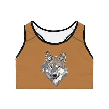 Sports Bra: Wolves Lite Brown