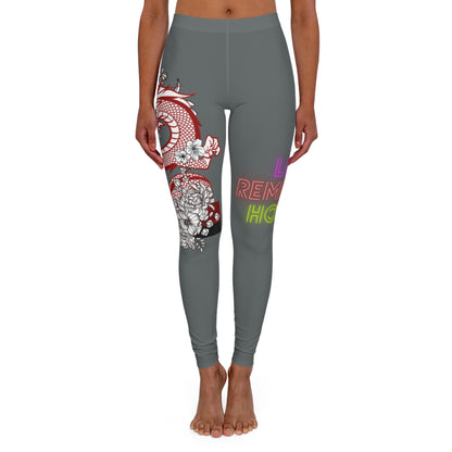 Women's Spandex Leggings: Dragons Dark Grey