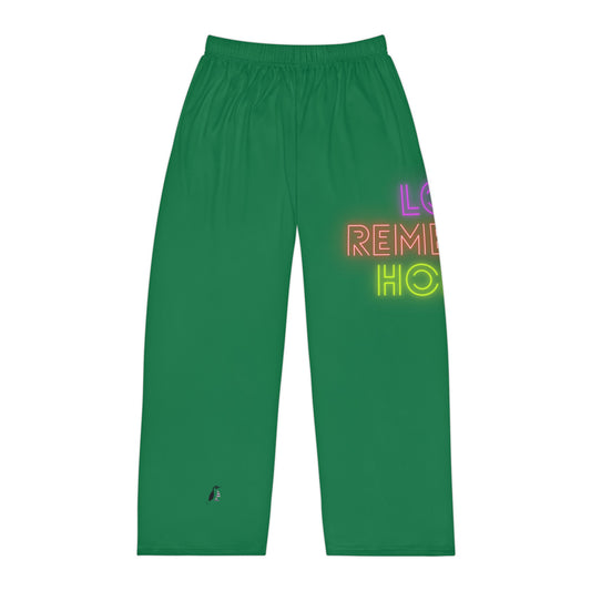 Men's Pajama Pants: Lost Remember Honor Dark Green