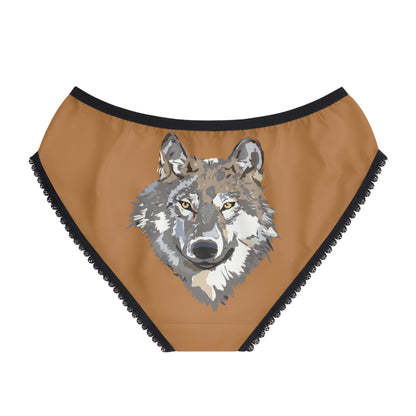 Women's Briefs: Wolves Lite Brown